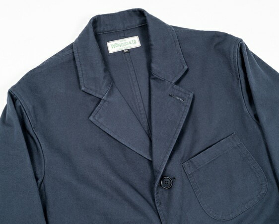 【送料無料】WORKERS(ワーカーズ)〜Lounge Jacket, 8 oz Light Chino, Navy〜