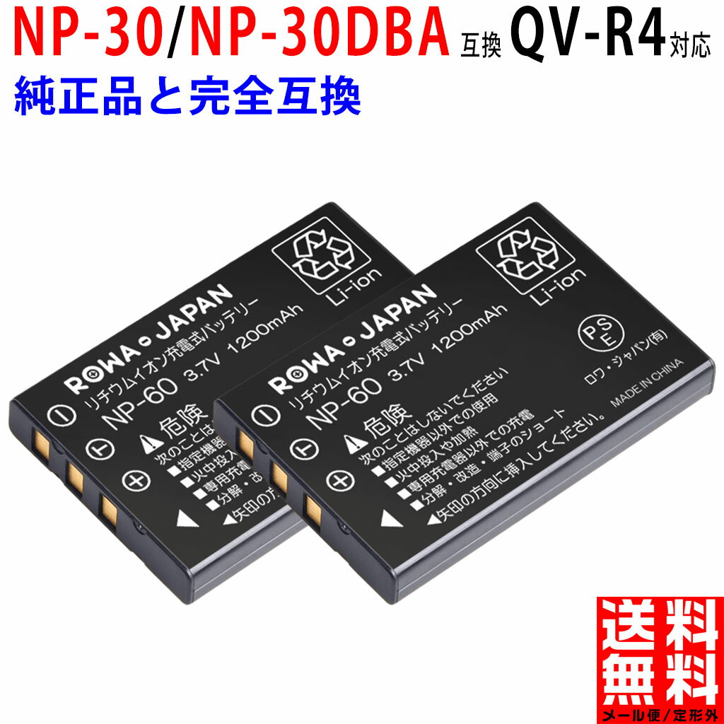 【2個セット】CASIO対応 NP-30 / NP-30DBA 互換 バッテリー QV-R3 / QV-R4 対応 デジタルカメラ デジカメ カシオ対応