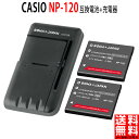 【充電器と電池2個】CASIO対応 カシオ対応 NP-120