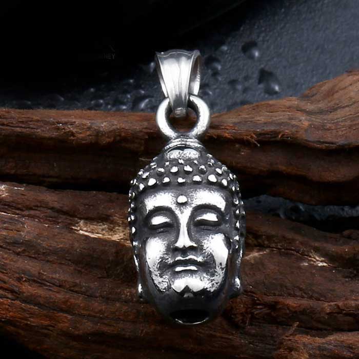 【送料無料】 ネックレス ステンレス メンズ ペンダント 大仏 顔 立体 ユニーク 個性的 ユニセックス おもしろ プレゼント サージカルステンレス ギフト チョーカー