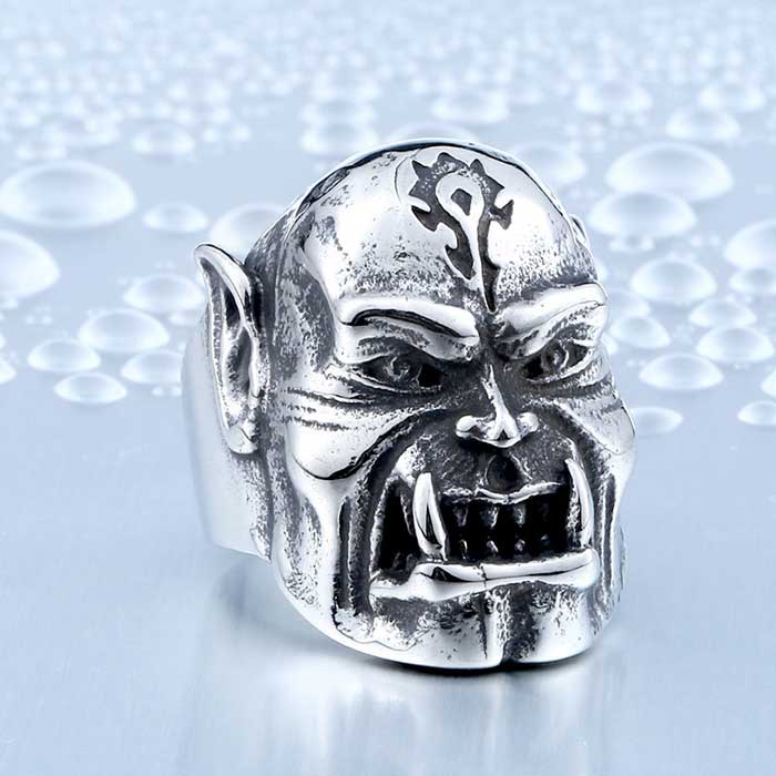 【送料無料】 リング 指輪 メンズ ステンレス モンスター サージカルステンレス ステンレスリング モンスター 怪獣 オーク 立体 ユニーク 個性的 アクセ プレゼント