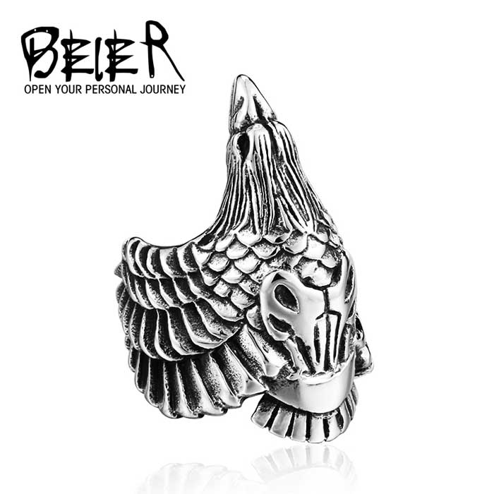 Other , Materials - 【送料無料】 リング 指輪 メンズ ステンレス イーグル ステンレスリング サージカルステンレス ワシ 鷲 鳥 かっこいい シルバー アクセサリー プレゼント