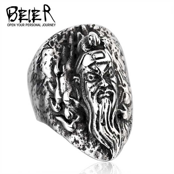 【送料無料】 リング 指輪 メンズ ステンレス サージカルステンレス ステンレスリング 顔 人物 歴史 立..