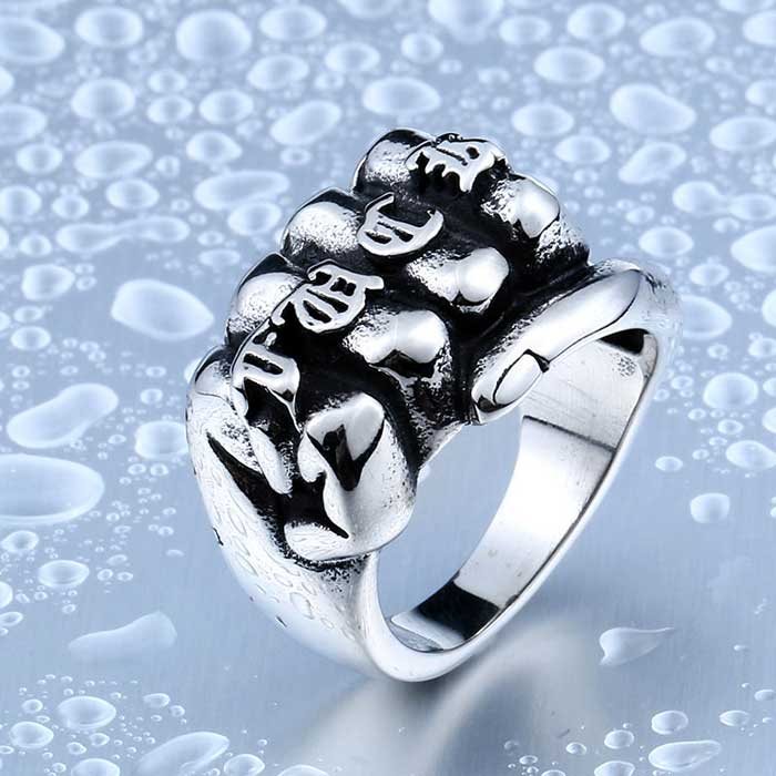 【送料無料】 リング 指輪 メンズ ステンレス ステンレスリング サージカルステンレス ハンド 手 指 文..