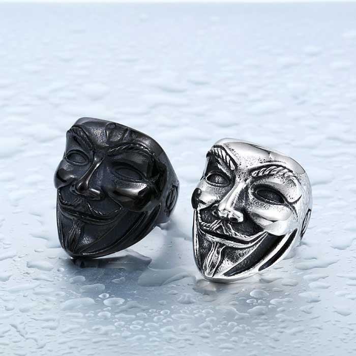 【送料無料】 リング 指輪 メンズ ステンレス ステンレスリング サージカルステンレス フェイスマスク ..