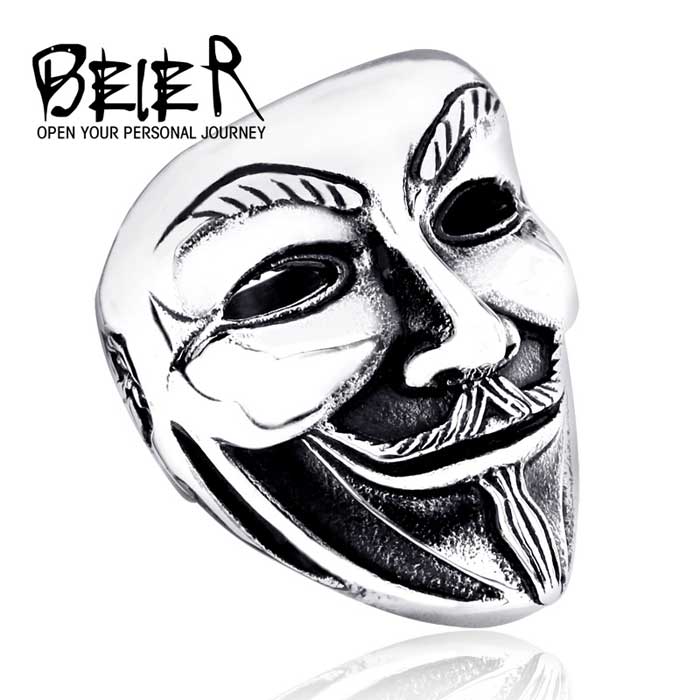 【送料無料】 リング 指輪 メンズ ステンレス サージカルステンレス ユニーク ホラー 個性的 仮面 お面..