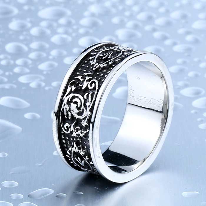 【送料無料】 リング 指輪 メンズ ステンレス シンプルブラックラインリング サージカルステンレス 黒 ブラック 線 ライン シンプル メンズ向け プレゼント 3