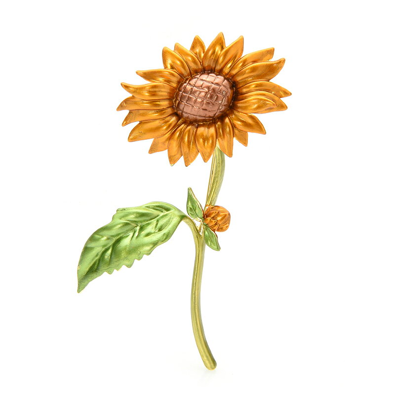 【送料無料】ひまわり ブローチ 花 フラワー ヒマワリ 向日葵 コスモス ピンズ エ...