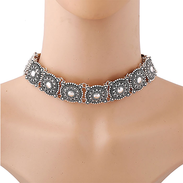 【送料無料】 ネックレス ペンダント コンチョ インディアンジュエリー チョーカー エレガント ファッション インディアン ネイティブ パーティ 可愛い ヴィンテージ アクセ 2