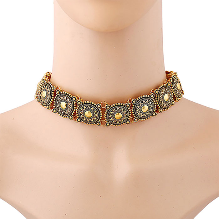 【送料無料】 ネックレス ペンダント コンチョ インディアンジュエリー チョーカー エレガント ファッション インディアン ネイティブ パーティ 可愛い ヴィンテージ アクセ 3