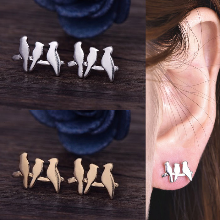 【送料無料】 ピアス 鳥 渡り鳥 スタッドピアス 小鳥 野鳥 インコ シンプル アクセサリー 大人 可愛い ガーリー レディース プレゼント ギフト シンプル シルバー ゴールド