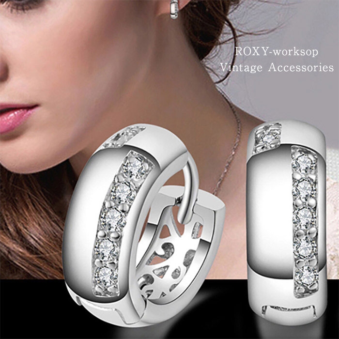 Rakuten - 【送料無料】 キュービックジルコニア ピアス Silver925 高級 ストーン シルバー925 cz アクセ 大人 可愛い エレガント ギフト シンプル プレゼント レディース 結婚式