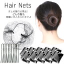 ヘアーネット ヘアネット シニヨンネット 10枚セット Uピン10本付き 黒 アシアナネット バレエ 食品工場 衛生 お団子 まとめ髪 ウィッグ シニヨン CA