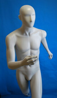 男性全身マネキンスポーツボディ白つやけし安価高品質