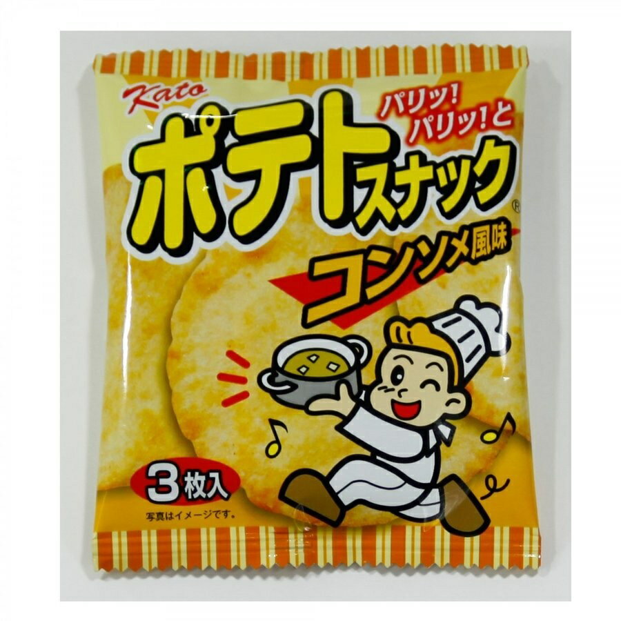かとう製菓のポテトスナックコンソメ風味　3枚×20袋