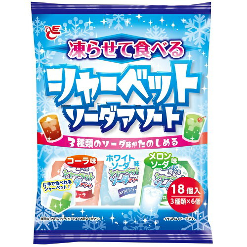 エースベーカリー 18個凍らせて食べるシャーベット　ソーダアソート　(20g×18個)×16袋のサムネイル