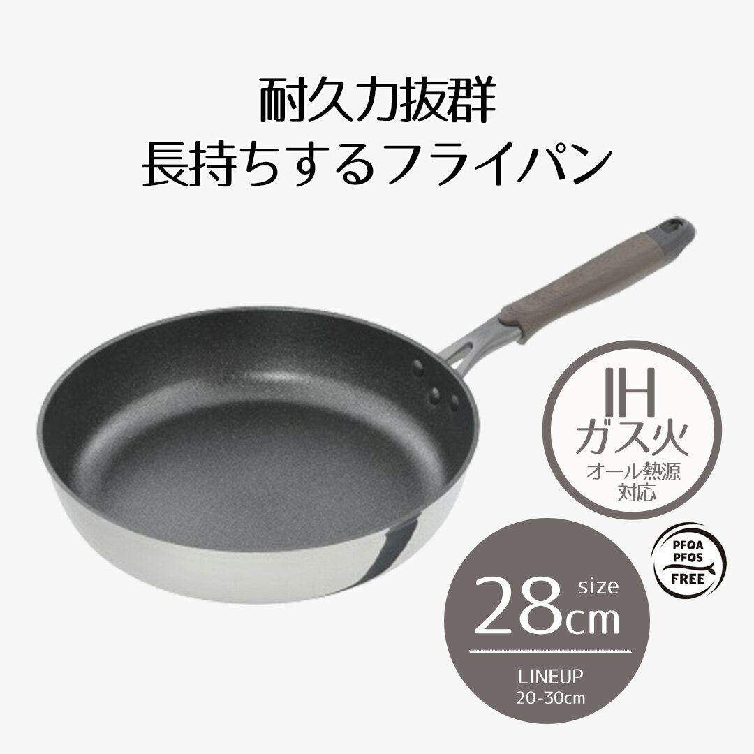【 エントリーでポイント最大19倍 11/26(水)00:00〜11/27(木)1:59まで 】 フライパン IH 28cm 木目調 |..