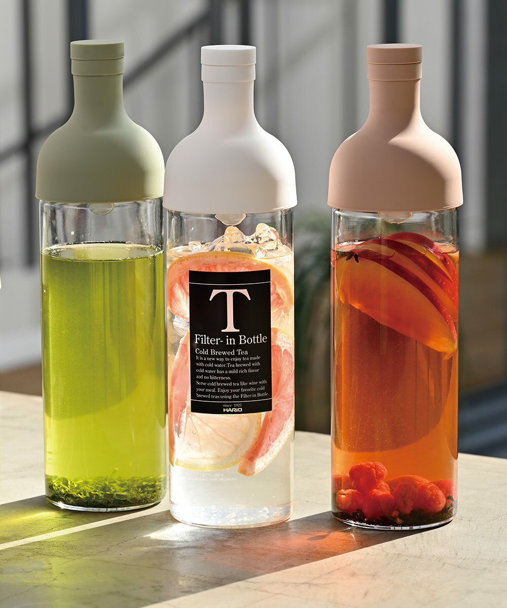 HARIO ハリオ 水出し茶 フィルターインボトル 750ml FIB-75 茶こし付 | ピッチャー ポット 耐熱 麦茶ポット お茶ポット 水出しポット フィルター付き ティーボトル 水出しピッチャー 麦茶ピッチャー フィ