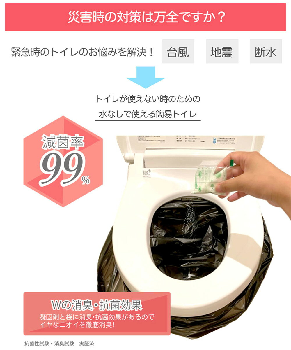 【ポイント10倍 9/19(土)20:00〜9/25(金)23:59まで】 非常用 防災 簡易トイレ 10回分セット SMT-10 明和グラビア | 携帯トイレ 防災トイレ 簡易 トイレ 非常用トイレ 災害用トイレ 防災用品 防災グッズ 防災セット 非常用簡易トイレ アウトドア 地震 災害時 断水時 royal3000-10024789 【ロイヤル通販】 サンプル画像3