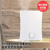 超音波式加湿器 Top Filling アロマトレー付き | おしゃれ 加湿器 赤ちゃん アロマ 卓上 卓上加湿器 アロマ加湿器 リビング 超音波 上から給水 超音波加湿器 オフィス 白 ホワイト 簡単 寝室 喉 お手入れ簡単 シンプル 冬 電化製品 ウイルス ウィルス 部屋 3l 加湿 乾燥対策