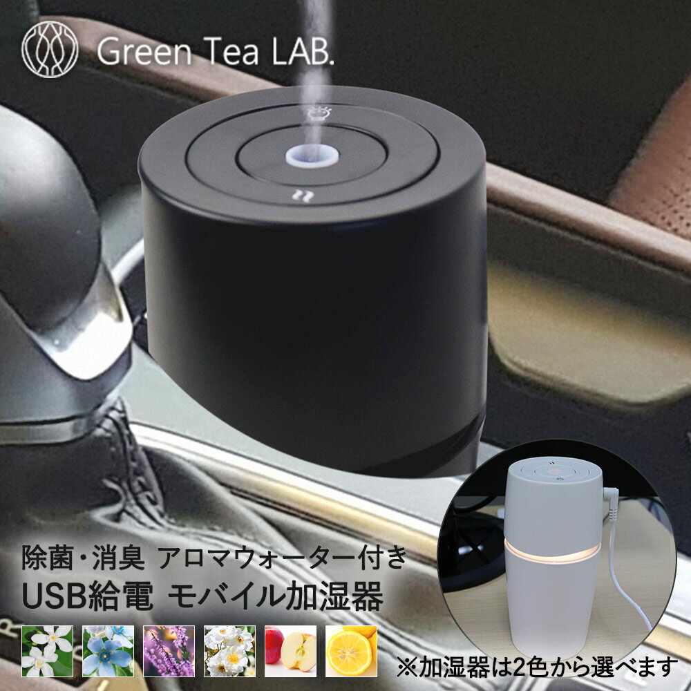 モバイル アロマ加湿器 アロマウォーター 1本セット | おしゃれ 加湿器 コンパクト アロマ 卓上 スリム 小型 オフィス USB ウイルス対策 除菌 卓上加湿器 寝室 持ち運び 車 ウイルス 車内 除菌水 癒しグッズ プレゼント 女性 ウィルス ウィルス対策 感染 対策 感染対策