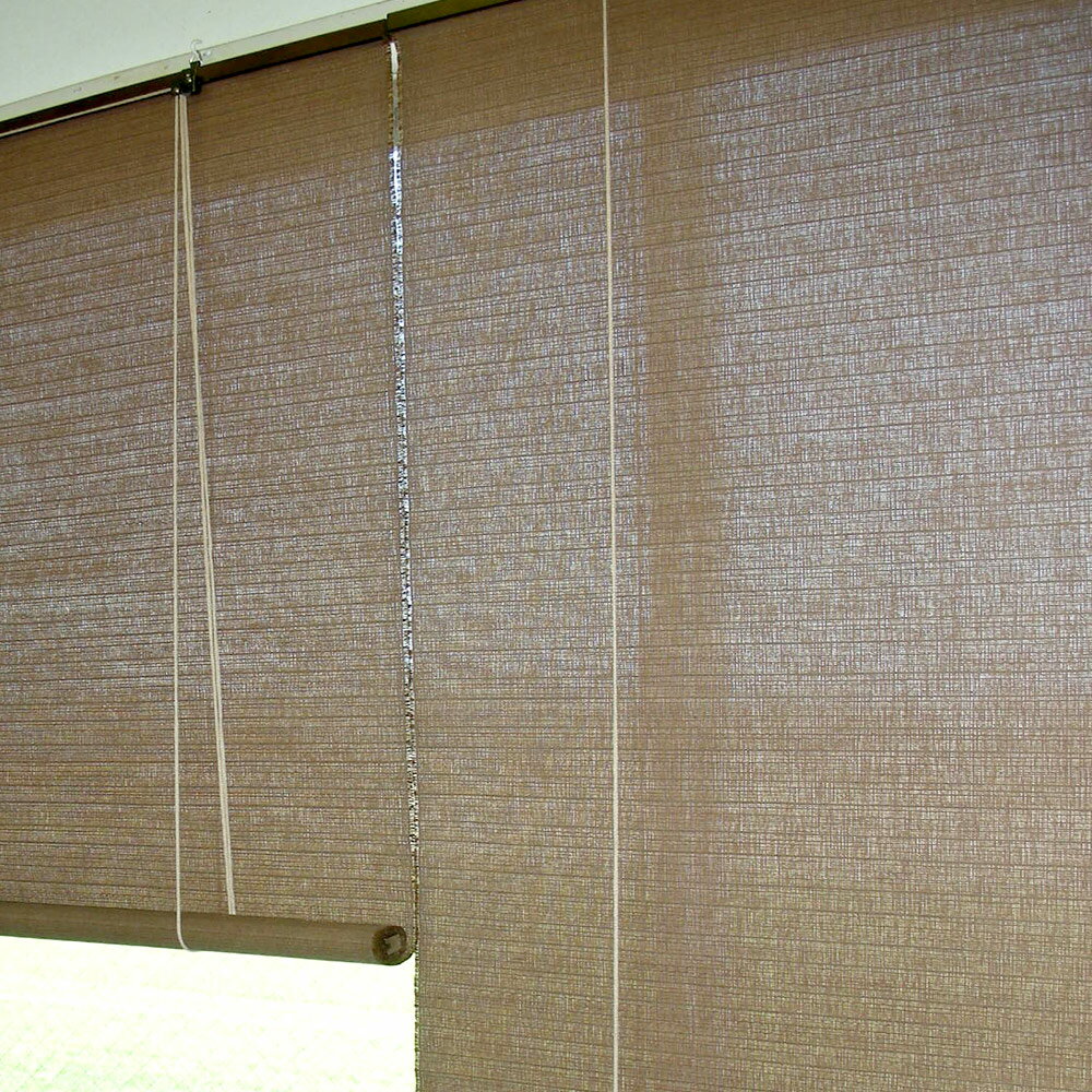麻スクリーン W 176×180cm | ベランダ 目隠し 屋外 おしゃれ 日よけ サンシェード 日よけシェード 窓 カーテン シェード オーニング 日除け ベランダカーテン 目隠しカーテン ロールスクリーン 和室 スクリーン 窓ガラス 和風 シェードカーテン 室内 室内用