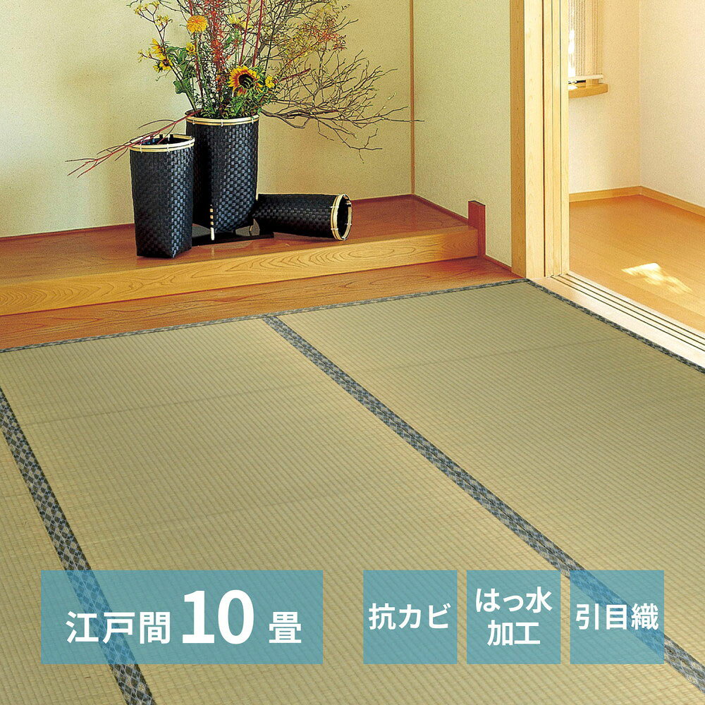 樂天商城 - い草カーペット 白馬 江戸間10畳 352×440cm | い草上敷き 10帖 江戸間 10畳 上敷き イグサ いぐさ い草 カーペット 撥水 消臭 抗カビ 和室 引目織り 団地 集合住宅 アパート マンション