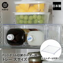 冷蔵室 収納 ペットボトル 収納ホルダー 専用 トレー 大 クリアブルー MA-4083 ベストコ | 上 収納ケース 収納ラック 省スペース ストック ストッ...