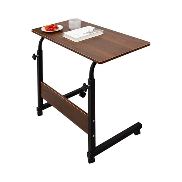 Kira Taku サイドテーブル 高さ調節 キャスター付き 昇降式サイドテーブル 可動式テーブル 移動便利 介..