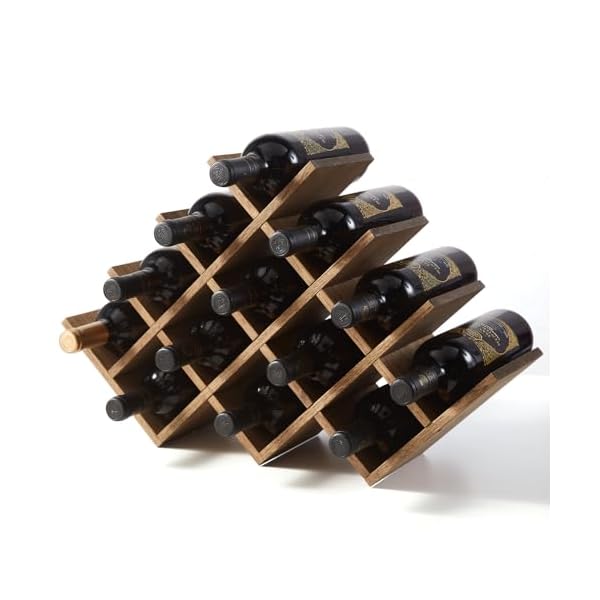ボトルラック ワインスタンド ワインホルダー ワインストレージ 13本用 組立簡単 日本語取説付き ブラ..
