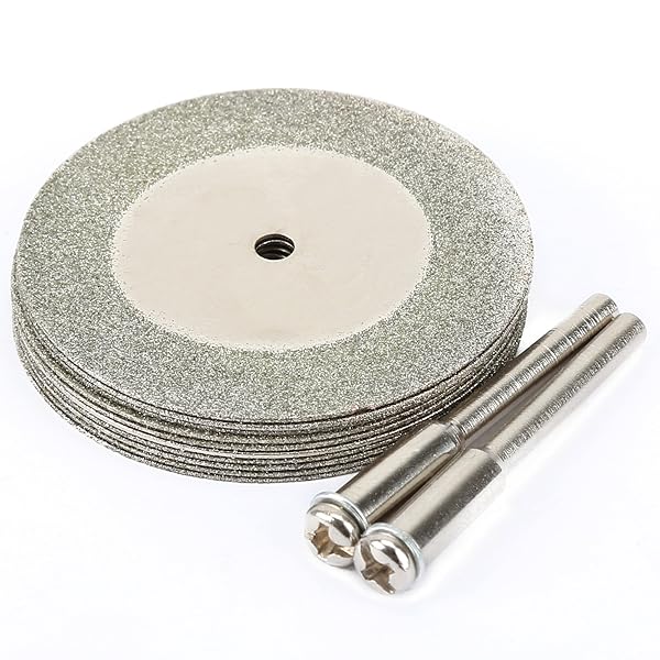 ダイヤモンドカッティングディスク 回転式 ミニダイヤモンドカッター ミニルーター/ルーター/リューター/充電式ミニルーター/ペンルーター/パワールーター/アートルーター/マイクログラインダー用 ハイグレード ロングライフ (直径40mm)10枚 3m
