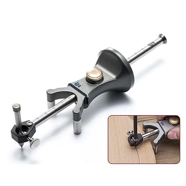 新型木工ケガキゲージ 円弧 直線 カーブ 縁側線引き 大工測定及びマーキングツール