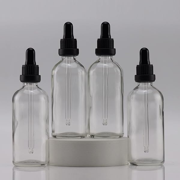 遮光瓶スポイト100ml透明、アロマオイル保存容器 精油瓶 ガラススポイトボトル, 為に エッセンシャルオ..