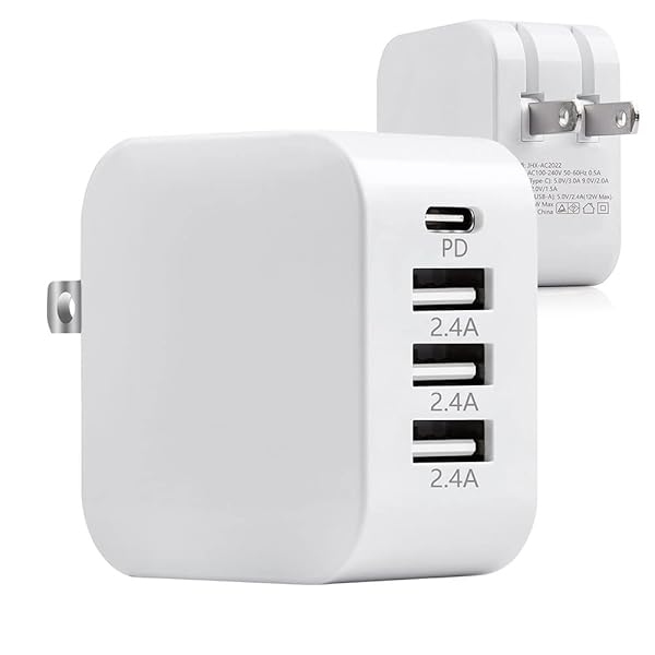 【PSE認証済】充電器 Type-C 30W 4ポート USB-A 急速充電器 PD 4台同時 スマホ充電器 Quick Charge AC..