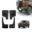 スプラッシュガード 泥除け マッドフラップ スズキ用ジムニーシエラ JB64 2019 2020 2021 マッドフラップカーアクセサリ ホイールマッドガード 黒(2PCSフロントマッドフラップ+2PCSリアマッドフラップ)