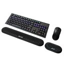キーボードリストレスト キーボード クッション水波紋状手首 メモリーフォーム材質 疲労軽減 低反発クッション 人間工学デザイン アームレスト 滑り止めベース パソコンクッション ストレス解放 マッサージホール 手首置き柔らかい素材 通気性 肌に刺激な