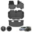 ホンダ 新型 N-BOX JF3 JF4 フロアマット&セカンドマット&トランクマットN-BOX JF3 JF4 カーマット フルセット エヌボックス JF3 JF4 ラゲッジマット TPE素材 JF3/4 カーゴマット 滑り止め 耐汚れ 防水 車種