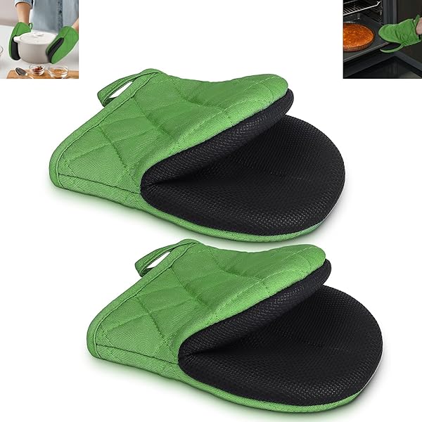 耐熱ミトン オーブンミトン 鍋つかみ 耐熱グローブ 1ペア 500°F /260℃対応 左右兼用 オーブンミトンキッチン やけど防止 滑り止め 耐熱シリコン 耐久性 電子レンジ オーブンレンジ ケーキを焼く 鍋料理 ホームベーカリー グリル グリラー