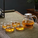ティーポット&マグカップ2個OR4個セット 耐熱ガラス 茶こし付き ポット 食洗機対応 おしゃれ シンプル 北欧 ギフト ピッチャー 冷水筒 耐熱 耐冷 水差し...