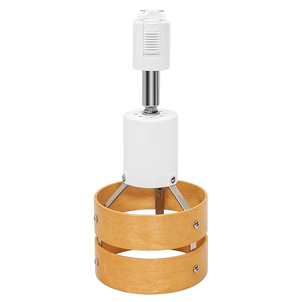 【送料無料】レールライト 木の色木製の円 ダクトレール用スポットライト E26口金 角度調節可能 ロック機構により脱落を防止 簡単なインストール 高級 和風 目に優しい 節電 省スペース設計 寝室 高級レストラン 書斎 廊下 植物の照明に適しています