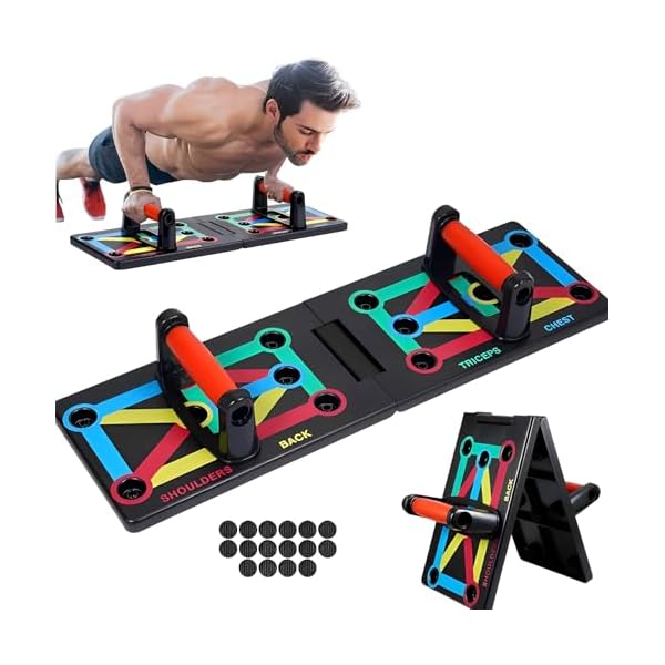 【送料無料】プッシュアップバー 腕立て伏せ ボード一体型 折りたたみ式 自宅トレーニング 多機能 胸 ..