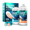 【送料無料】128オンス/2kg/4.4ポンド シリコンモールド製作キット 10A 液体シリコーンゴム混合比 1:1 3D樹脂鋳型 DIY用 柔軟で食品に安全 シリコーン型/キャンドル型/ジュエリー/石鹸に最適 silicone mold makin