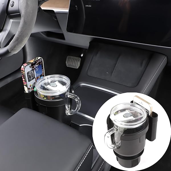 【送料無料】車載カップホルダー ドリンクホルダー 2in1 多機能車用カップホルダー 携帯電話も置く ウ..