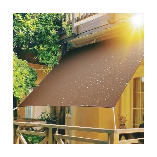 【送料無料】日除けシェード 屋外 サンシェード ベランダ 400Dポリエステル PU塗装 2層撥水加工 接合部水漏れ防止 紫外線UVカット 雨よけシート ベランダ・屋外・玄関 ・家 窓 ・マンション・庭に適用 簡単設置 固定ロープ 付属 （3×3m