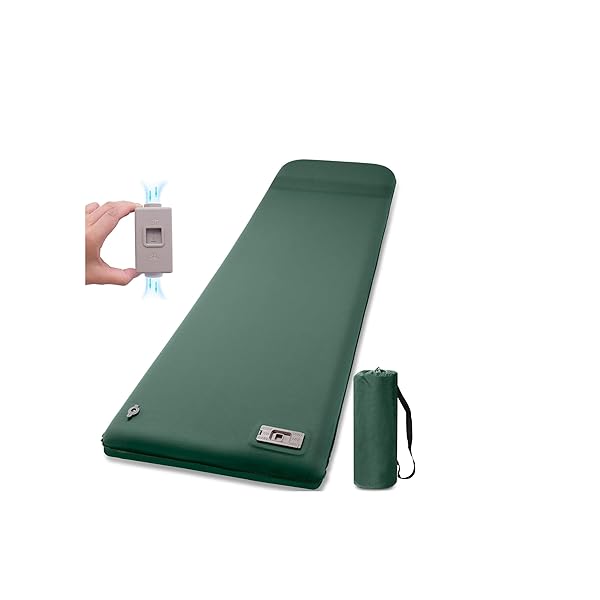 【送料無料】エアーマット電動ポンプ内蔵 キャンプマット ワンボタンで自動空気を入れる/抜く インフレ..