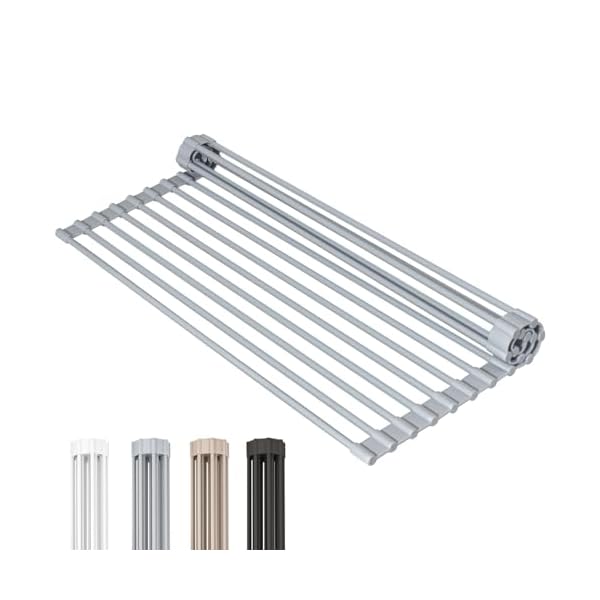 【送料無料】水切りラック シンク上 食器 水切り かご 錆びない 防カビ 耐荷重18kg シリコン 食器乾燥ラック 収納 調理台延長 折り畳み 280℃耐熱 滑...