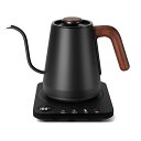 【送料無料】電気ケトル コーヒー (ハゴオギ) ドリップケトル 1.0L 1200W コーヒーポット 温度調節 (1℃単位)/保温機能/空焚き防止/通知音オン・オフ/PSE認証済み 細口 紅茶 お茶 クリスマス 新年 プレゼント用 ドリップ ポット