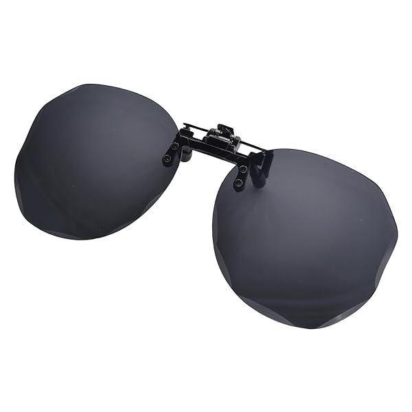 【送料無料】クリップオン サングラス 偏光サングラス 跳ね上げ式 紫外線をカット UV400 前掛けクリップ式サングラス 屋外の活動用 自転車 釣り 野球 テニス ゴルフ スキー ランニング ドライブ 男女兼用 (黒)