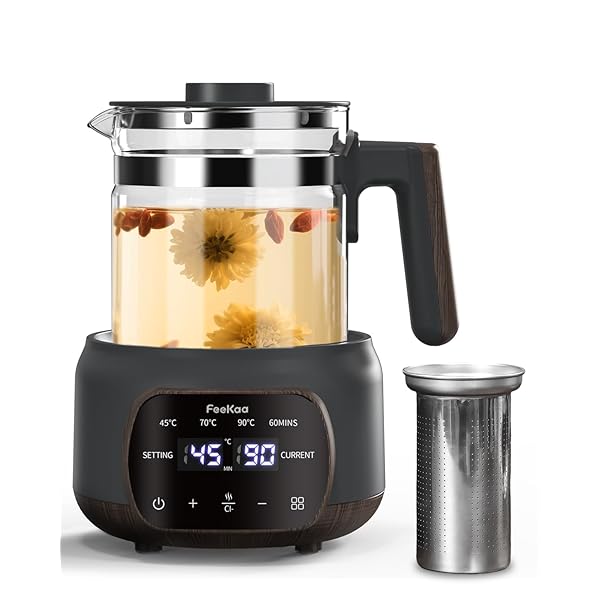 【送料無料】電気ケトル ガラス 温度調節 (±1℃) 72H保温機能付き 1.3L大容量 37℃~95℃温度設定 湯沸かし..