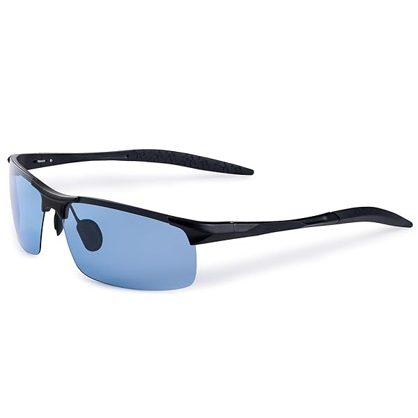 【送料無料】サングラス メンズ[偏光×調光・UV400カット] スポーツサングラス 自転車 運転 釣り ドライバ ゴルフ バイク 野球 ランニング テニス スキー 登山 超軽量 偏光サングラス レディース レザー収納ポーチ 取扱説明書付き お得な7点